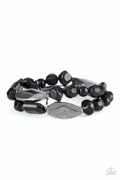 Rockin Rock Candy - Black - Stretchy Bracelet