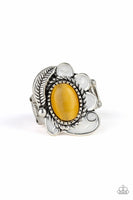 Fairytale Magic - Yellow - Paparazzi Cat's Eye Stone Ring