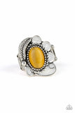 Fairytale Magic - Yellow - Paparazzi Cat's Eye Stone Ring