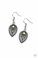 Distance PASTURE - Yellow - Paparazzi Earrings #2467
