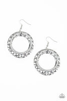 Cinematic Shimmer - White - Paparazzi Earrings