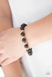 Down To Earth - Black - Paparazzi Lava Beads Stretchy Bracelet
