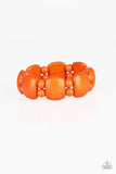 Don't Be So Nomadic - Orange - Paparazzi Stretchy Bracelet