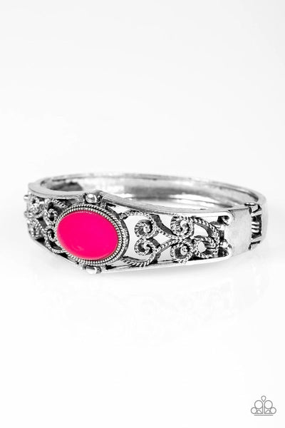 Paparazzi - Joyful Journeys - Pink Hinge Bracelet #2719 (D)