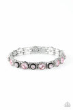 Heavy on the Sparkle - Pink - Paparazzi Stretchy Bracelet #4479 (D)