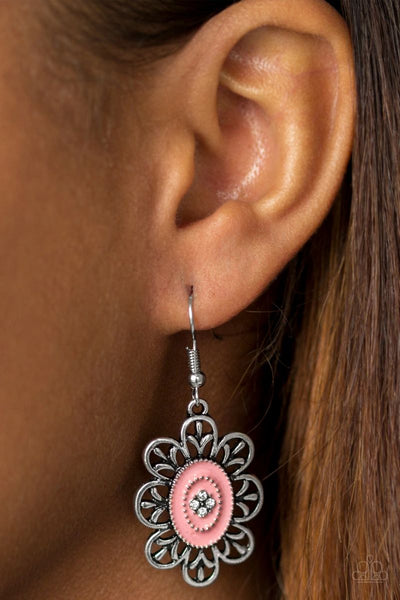 Posy Party - Pink - Paparazzi Earrings #2098 (D)