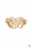 Have The World On A HEART-String - Gold - Paparazzi Heart Ring