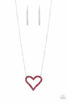 Paparazzi - Pull Some HEART-strings - Red Heart Necklace