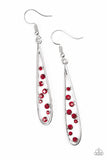 Here Comes The Reign - Red - Paparazzi Earrings #4593 (D)