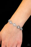 Jealous Heart - White - Paparazzi Clasp Bracelet #1922 (D)