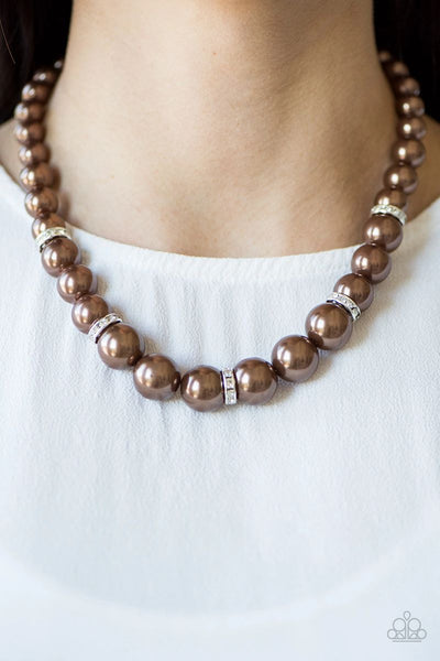 You Had Me At Pearls - Brown - Paparazzi Necklace #4694