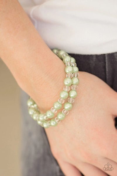 Modestly Modest - Green - Paparazzi Coil Infinity Wrap Bracelet #3121