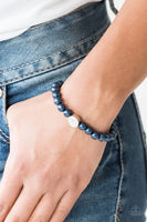 Follow My Lead - Blue - Paparazzi Stretchy Bracelet