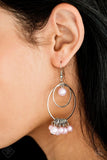 Paparazzi - New York Attraction - Pink Earrings (Fashion Fix) #2099 (D)