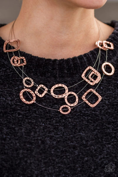 GEO-ing Strong - Copper - Paparazzi Necklace #4426 (D)
