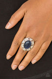 Moonlit Marigold - Blue - Paparazzi Ring Moonstone