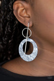 Stellar Stylist - Silver - Paparazzi Post Acrylic Earrings