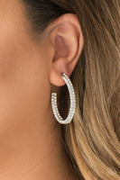 Big Winner - White - Paparazzi Earrings