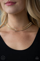 Empo-HER-ment - Gold - Paparazzi Choker Necklace
