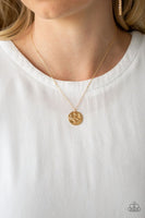 Home Is Where Mom Is - Gold - Paparazzi Heart Mom Necklace #814 (D)
