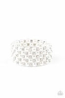 Rich Royal - White - Paparazzi Coil Bracelet