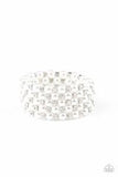 Rich Royal - White - Paparazzi Coil Bracelet