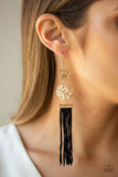 Lotus Gardens - Gold - Paparazzi Tassel Earrings #2156 (D)