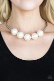 Welcome To Wall Street - White - Paparazzi Necklace Life of the Party #1522 (D)
