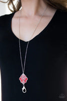 Malibu Mandala - Red - Paparazzi Lanyard Necklace #4365