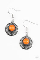Stylishly Saharan - Orange - Paparazzi Earrings #4476 (D)