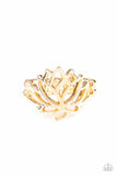 Lotus Lover - Gold - Paparazzi Flower Ring