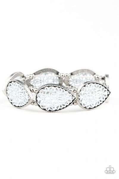 Paparazzi - Heirloom Hunter - White Stretchy Bracelet