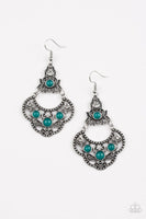Paparazzi - Garden State Glow - Green Earrings #3417 (D)
