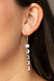 Trickle-Down Effect - White - Paparazzi Earrings 735 (D)