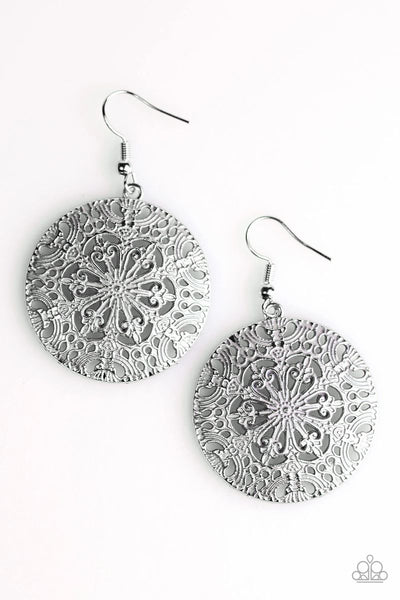 Paparazzi - Tranquil Travels - Silver Earrings Fish Hook #4164 (D)