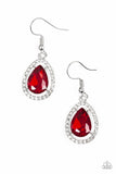 Paparazzi - A One-GLAM Show - Red Earrings