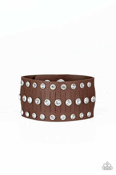 Now Taking The Stage - Brown - Paparazzi Snap Bracelet