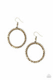 Spark Their Attention - Brass - Paparazzi Earrings #652 (D)