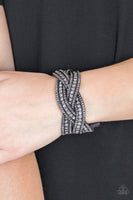 Paparazzi - Bring On The Bling - Silver Wrap Snap Bracelet