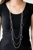 Beachside Babe - Purple - Paparazzi Necklace #4487 (D)