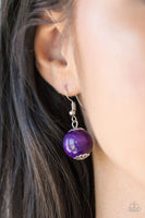Paparazzi - Oh My Miami - Purple Wood Necklace #3366(D)