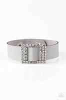 Diamond Diva - Gray Silver - Paparazzi Snap Bracelet #4754 (D)