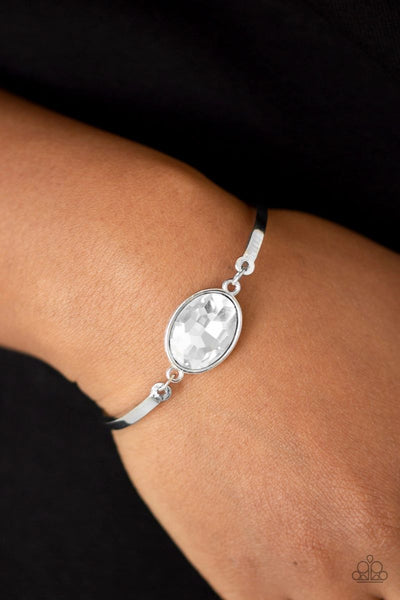 Definitely Dashing - White - Paparazzi Clasp Bracelet