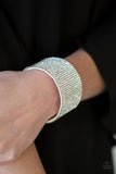 Roll With The Punches - White -Paparazzi Snap Bracelet