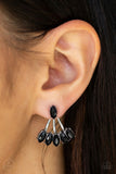 Chicly Carnivalesque - Black - Paparazzi Double Post Earrings #401