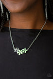 Habiscus Haciendas - Green - Paparazzi Flower Necklace