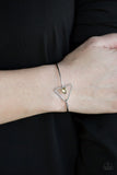 Gorgeously Giza - Brown - Paparazzi Hinged Clasp Bracelet