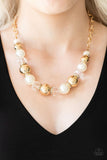 Paparazzi - The Camera Never Lies - White/Gold Necklace #316 (D)